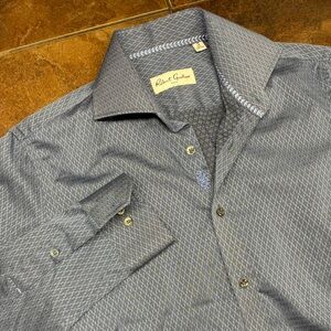 Robert Graham Patterned Blue Men's Shirt